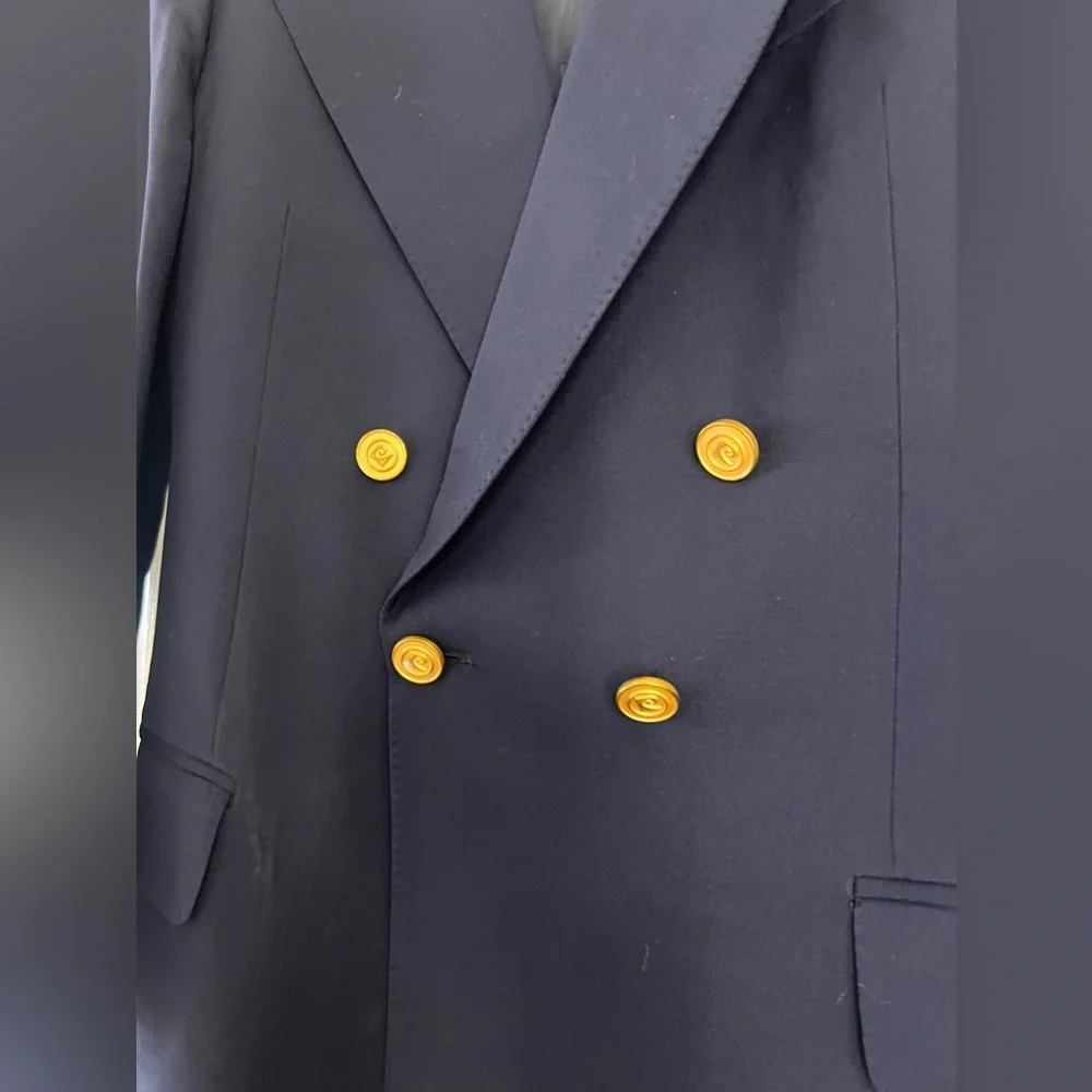 Navy Blue Blazer with gold buttons - Picture 5 of 8